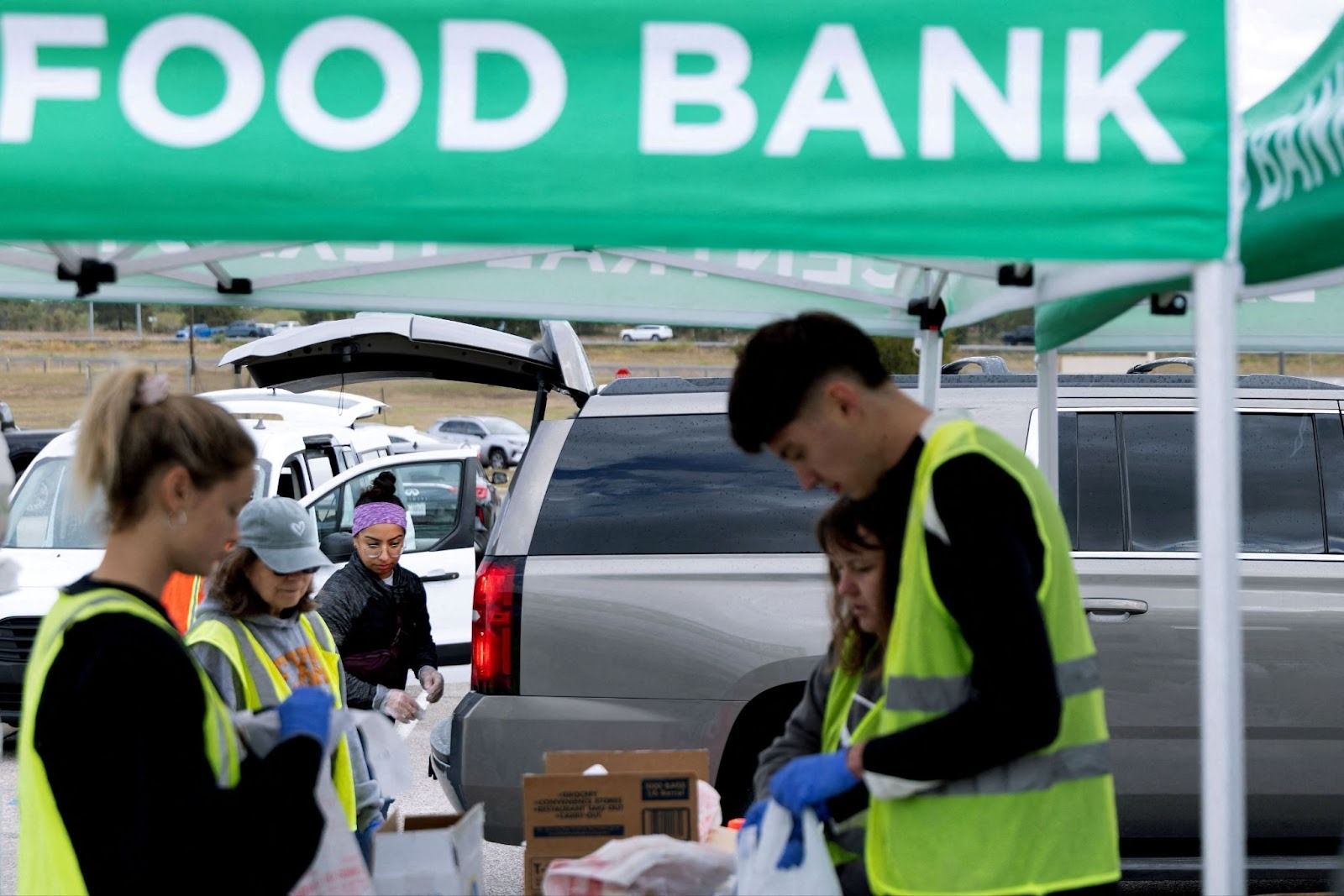 A food bank in the US. 
