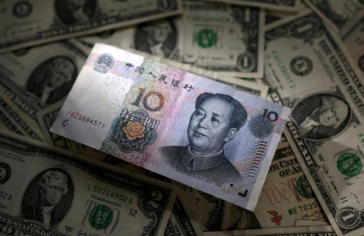 Chinese Yuan and U.S. dollar banknotes