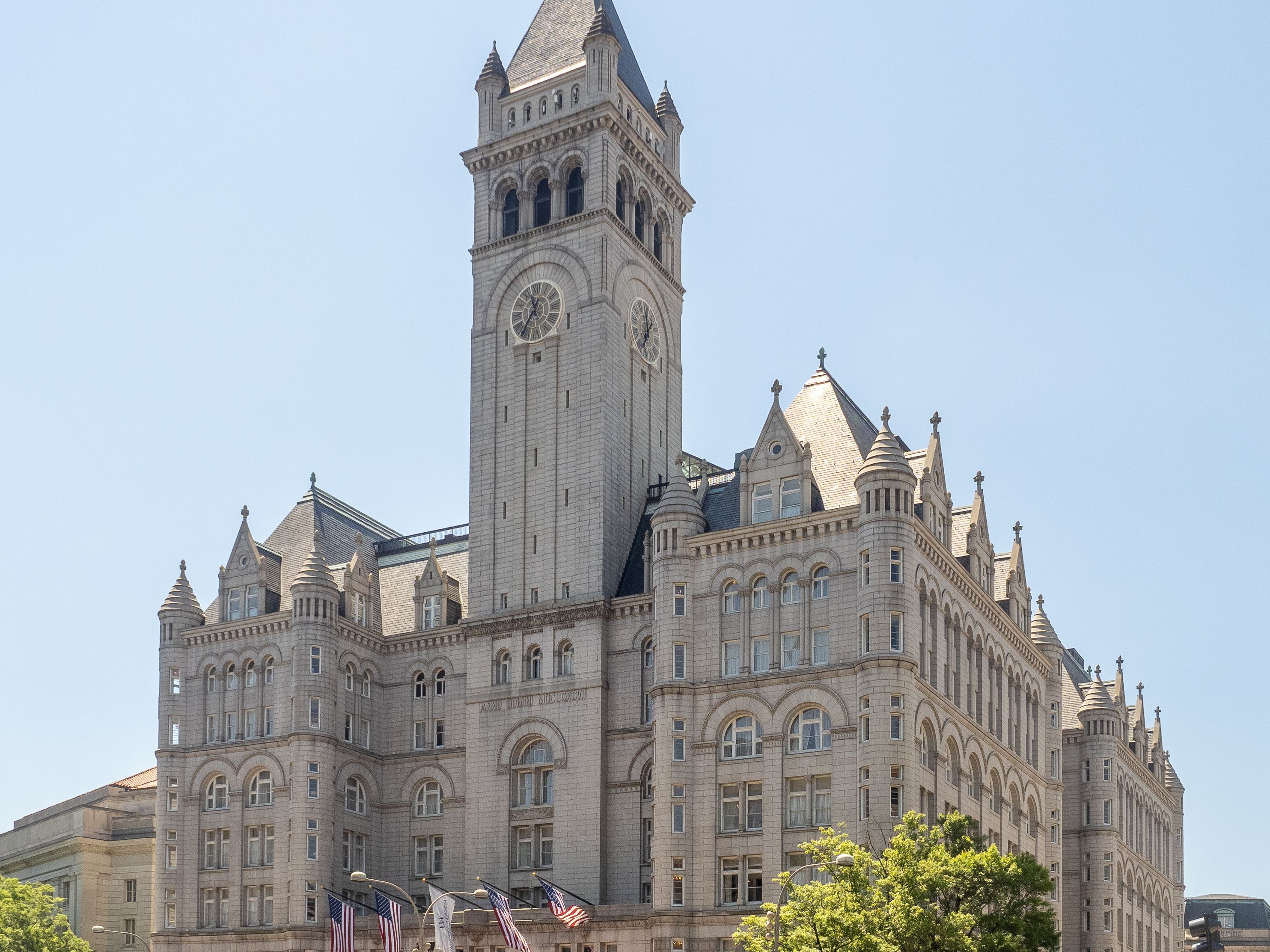 The historic Post Office building, currently a Waldorf Astoria hotel.