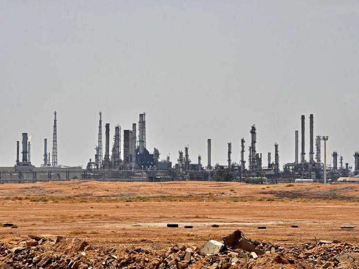 An Aramco oil facility near al-Khurj area, Saudi Arabia.