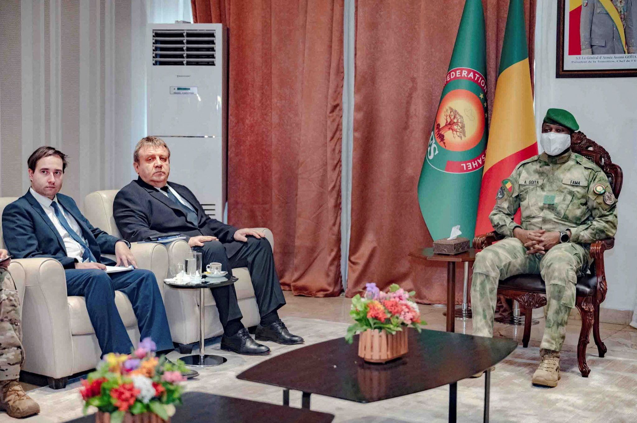 Assimi Goita, the leader of Mali’s military government, meets with Russian officials.