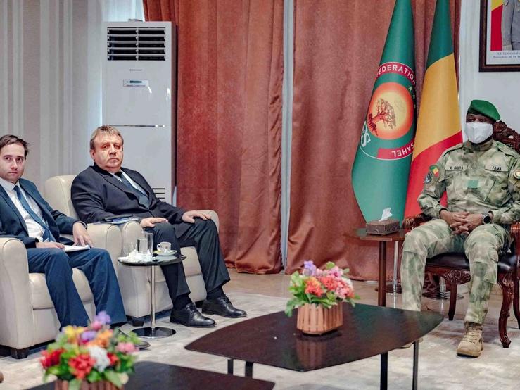 Assimi Goita, the leader of Mali’s military government, meets with Russian officials.