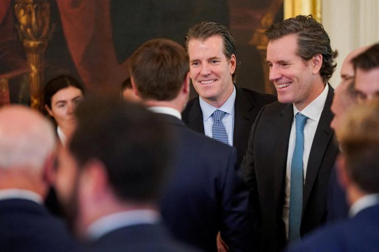 The Winklevoss twins during a White House visit.