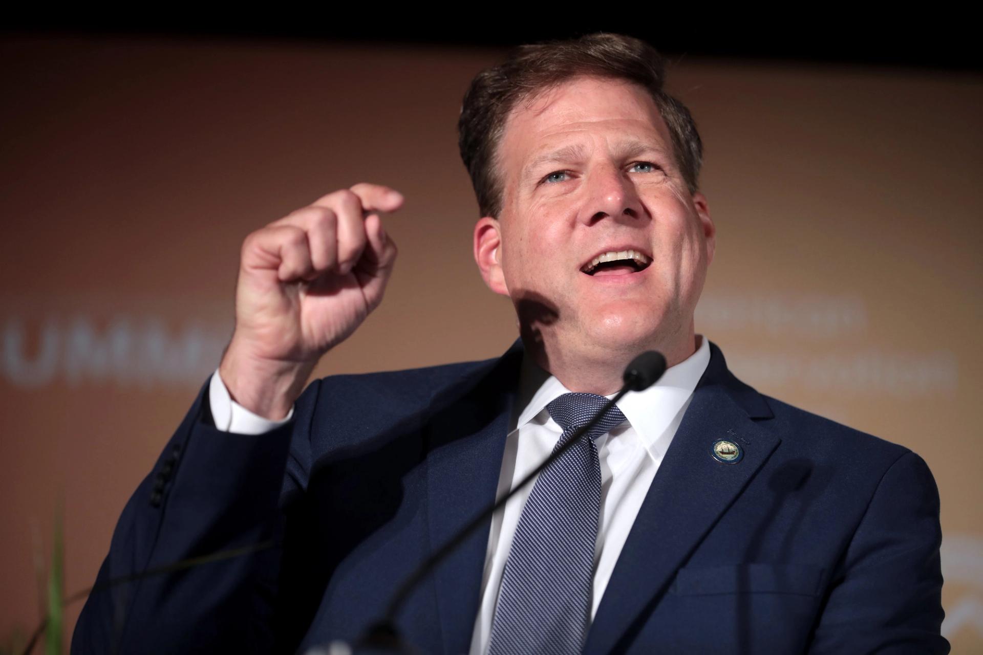 Governor Chris Sununu of New Hampshire speaking with attendees at the American Conservation Coalition’s 2022 Summit at the JW Marriott Washington