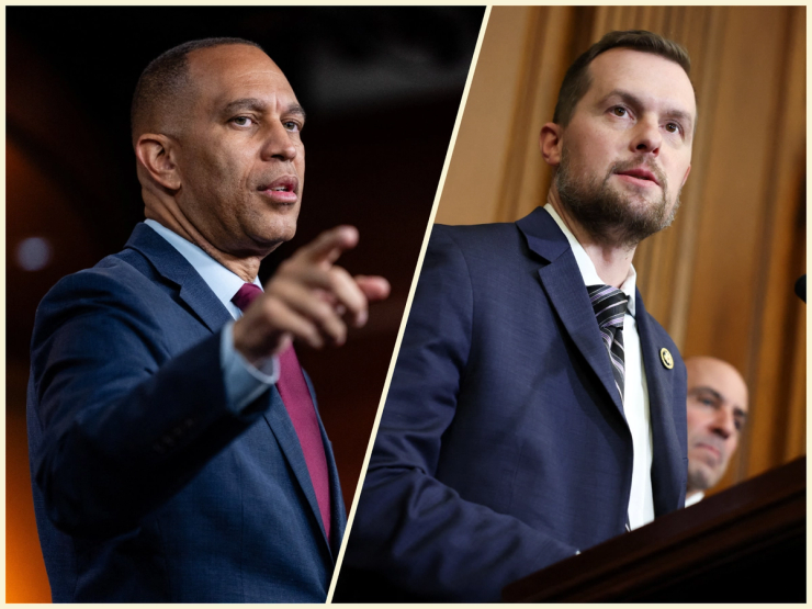 Hakeem Jeffries and Jared Golden