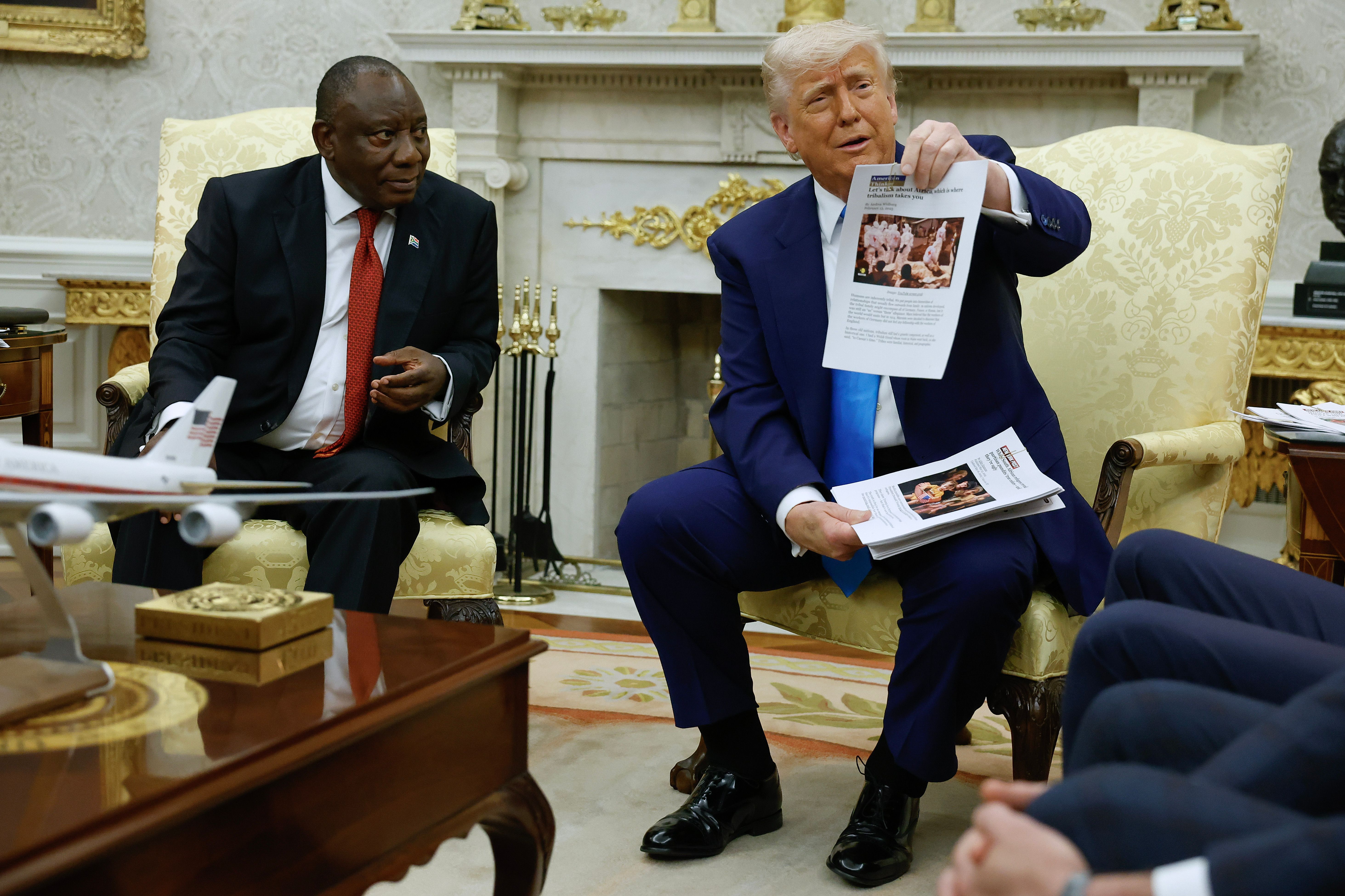 Ramaphosa and Trump. 