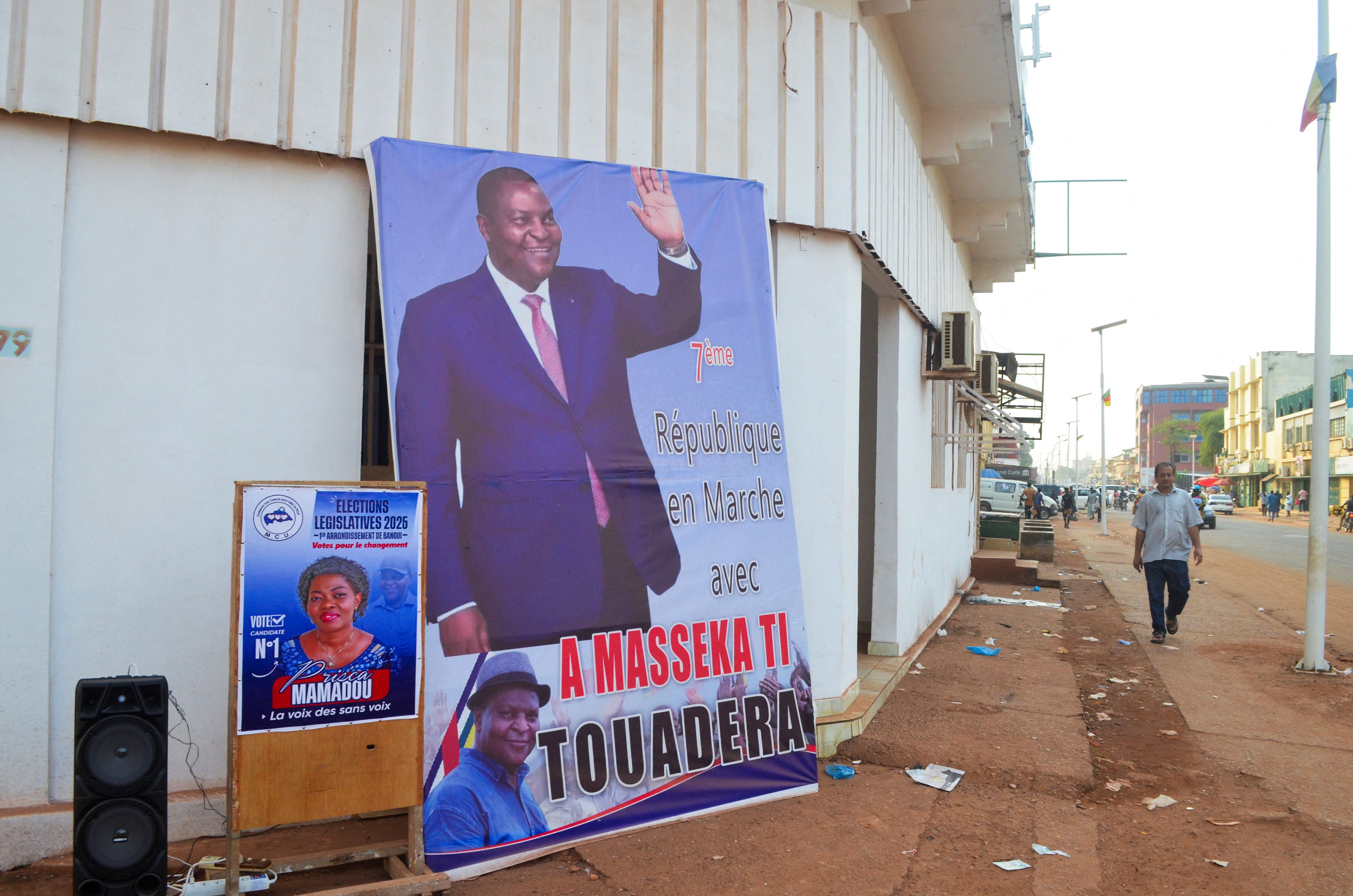 A poster for Touadéra. 