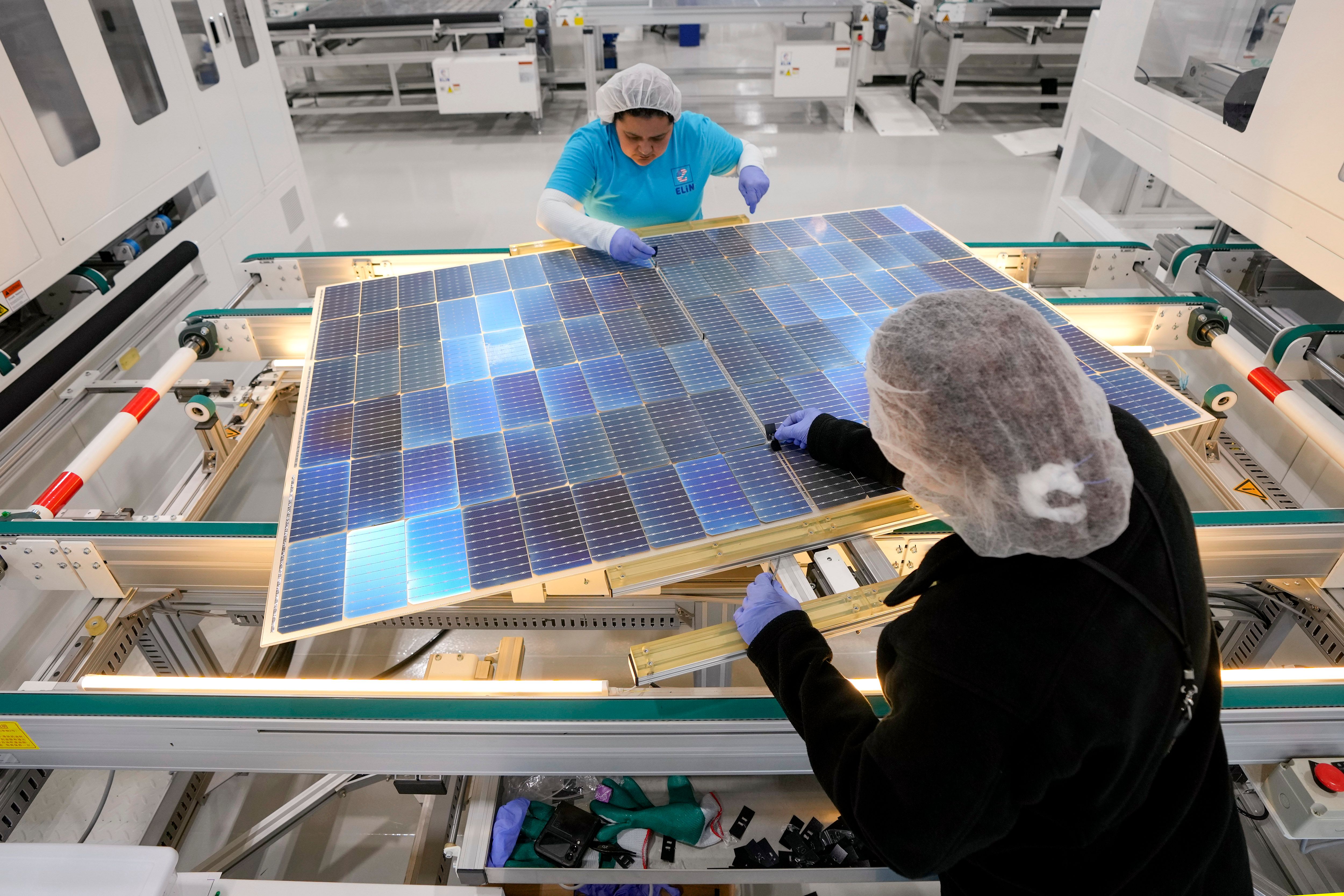 Solar panel manufacturing facility in Texas.