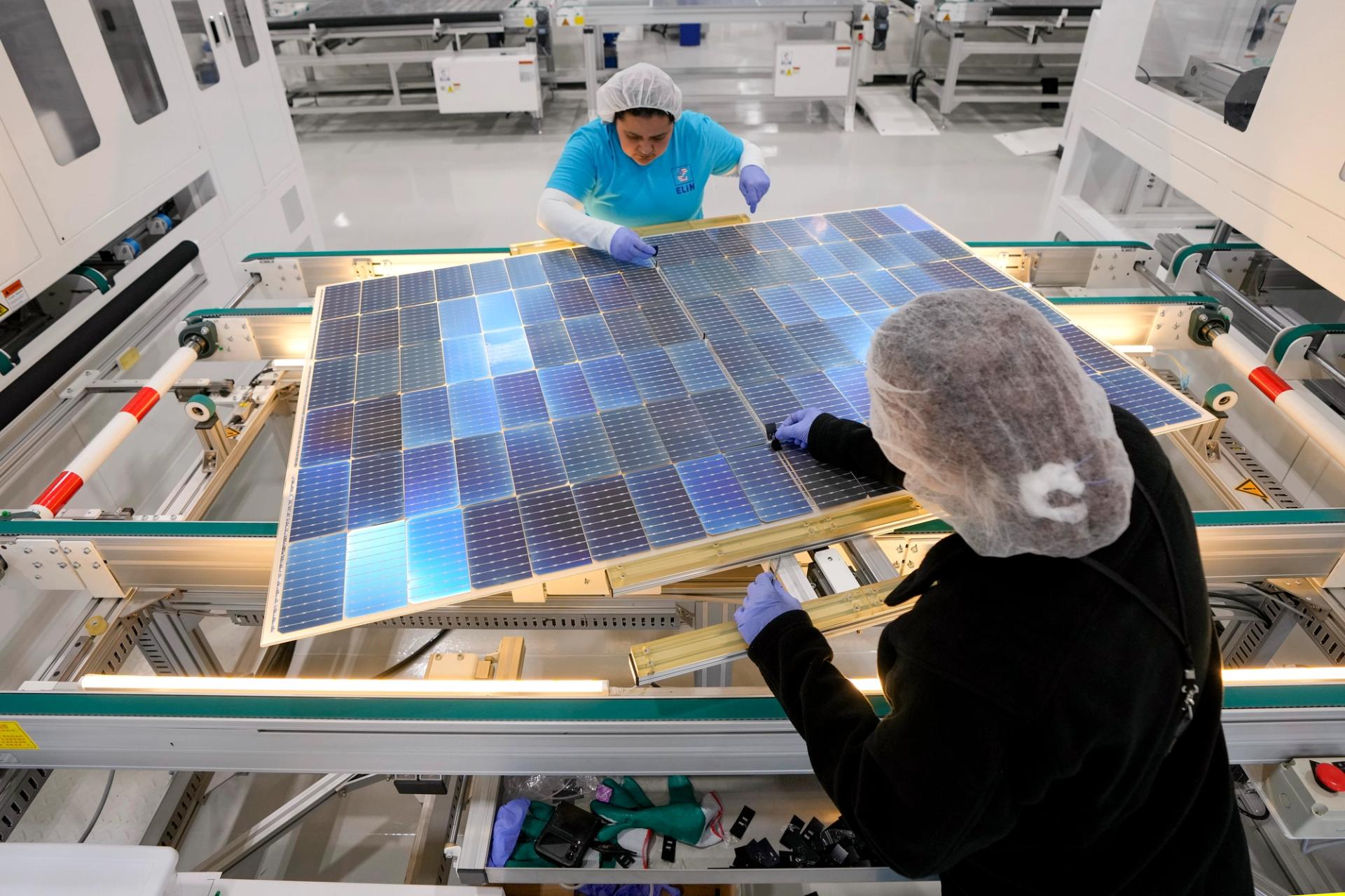 Solar panel manufacturing facility in Texas.