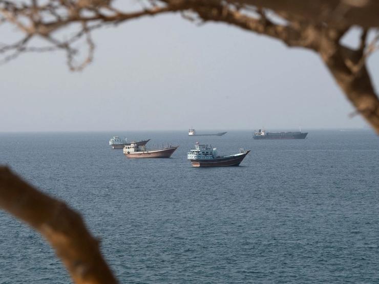 ships near the Strait of Hormuz