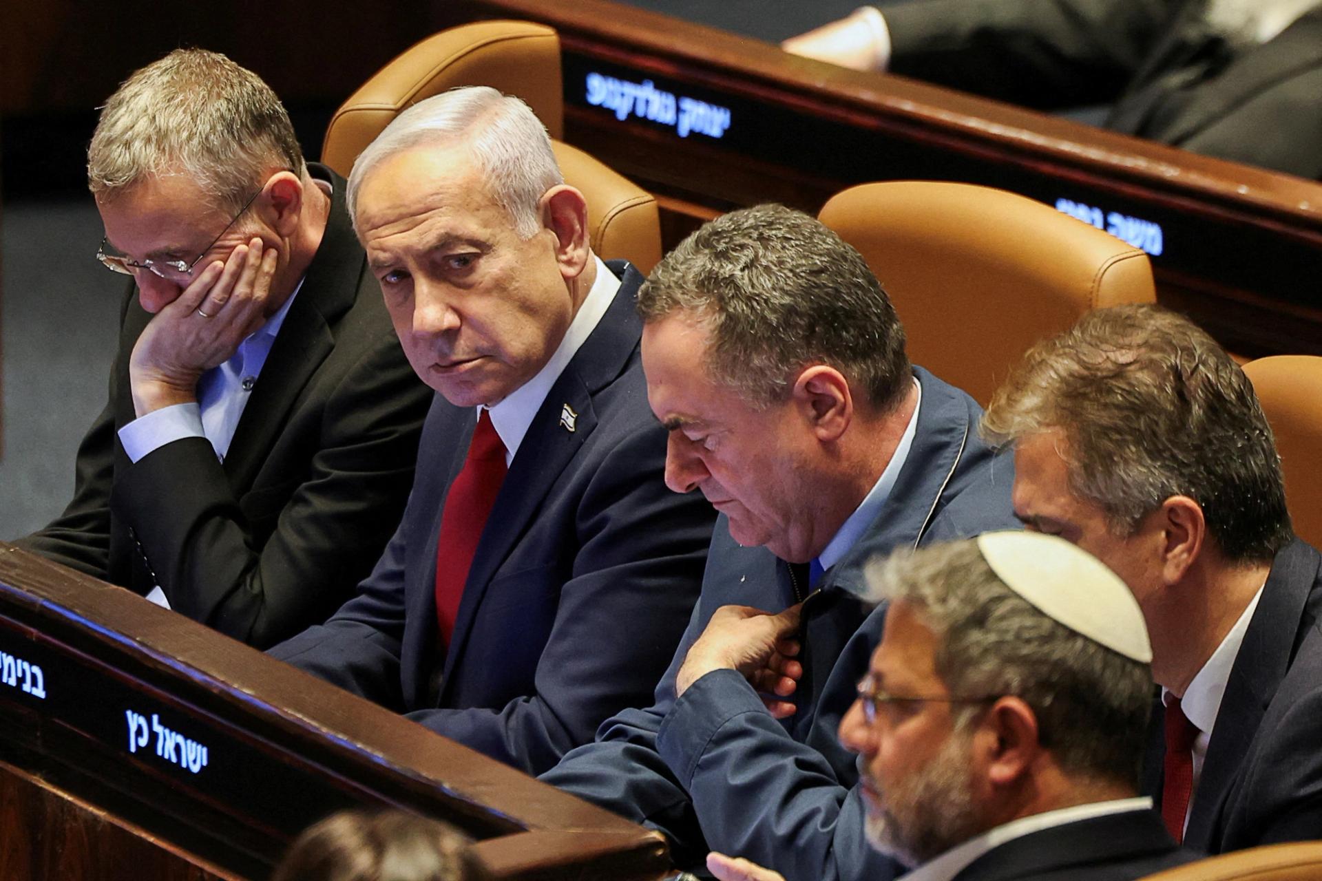 Netanyahu at the Knesset. 