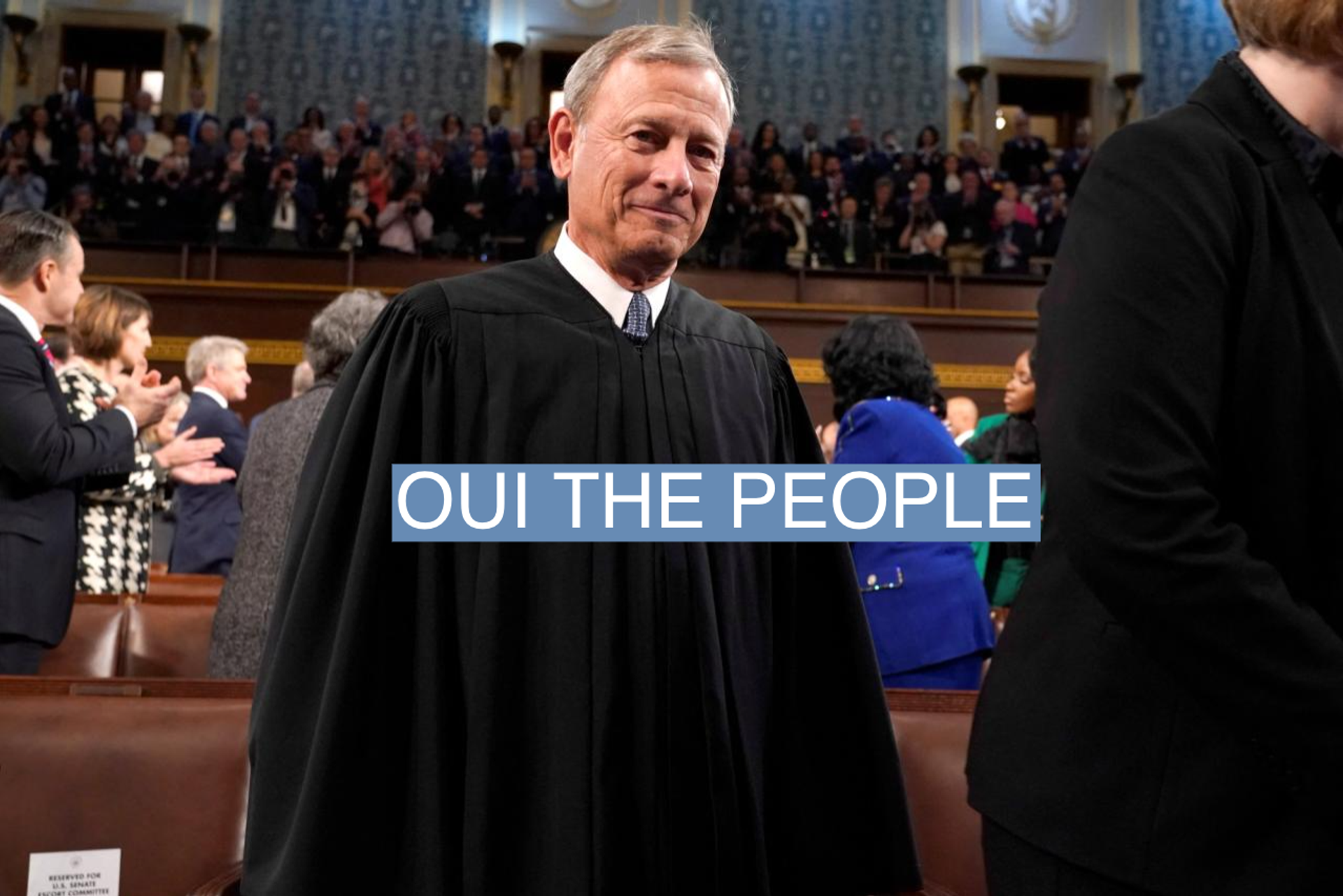 Chief Justice of the United States John Roberts arrives before President Joe Biden delivers the State of the Union address.