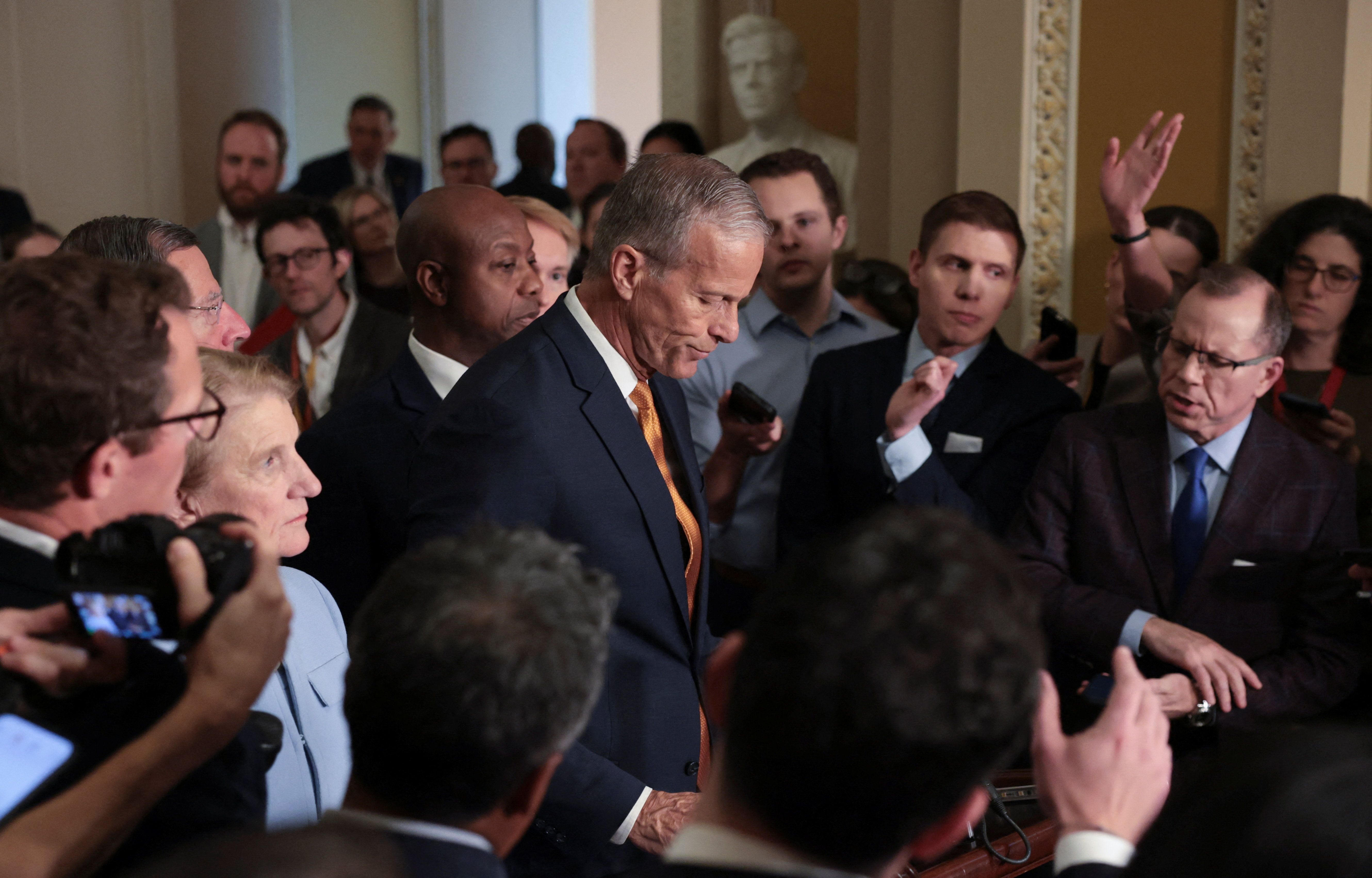 John Thune in a press gaggle