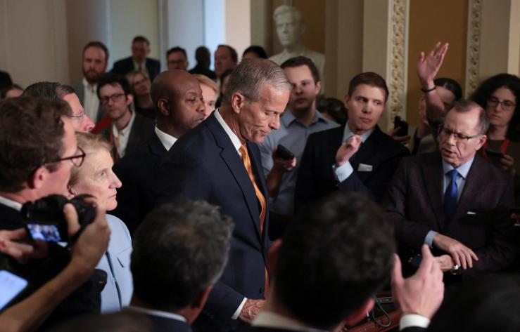 John Thune in a press gaggle