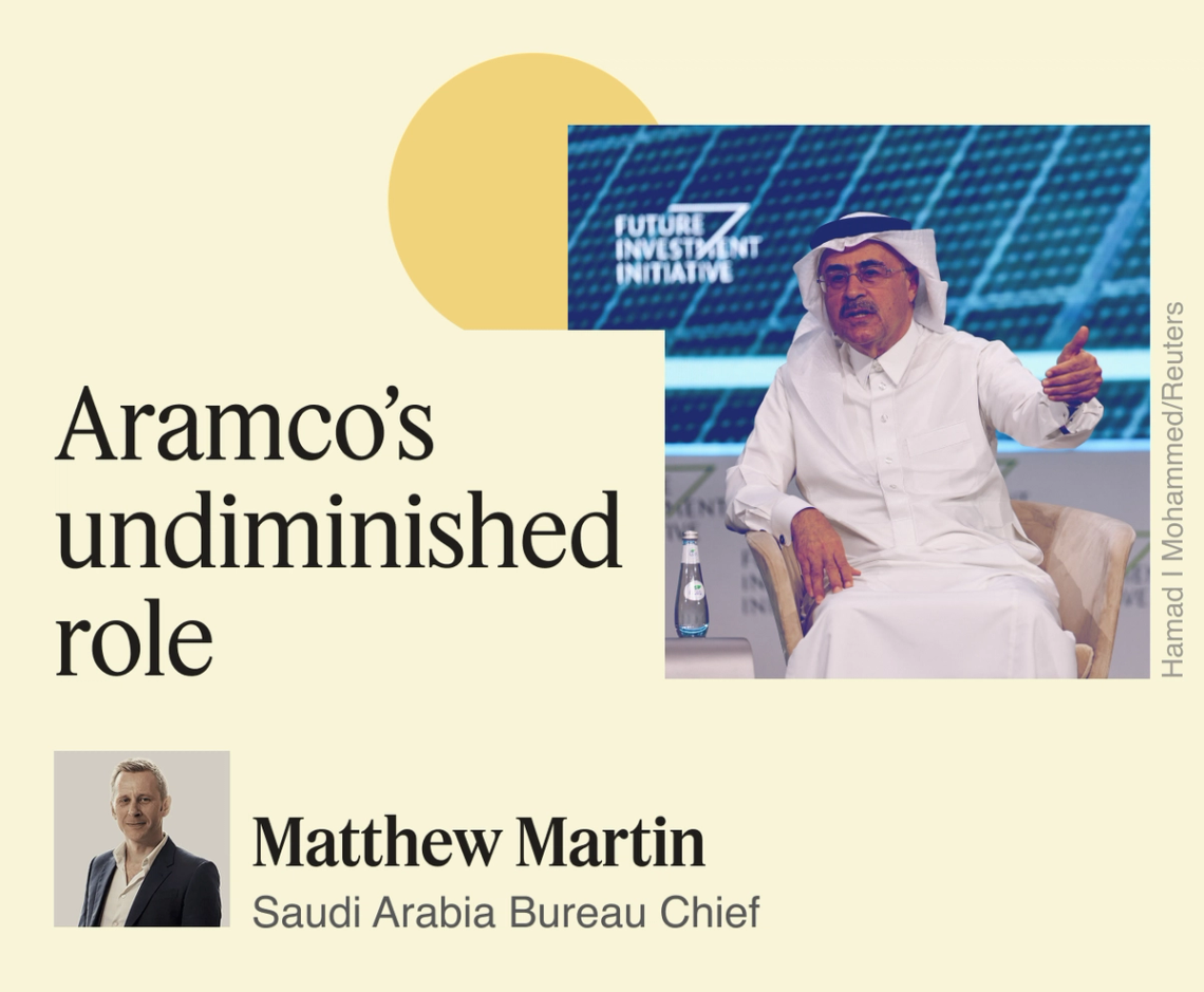 Aramco’s undimished role.