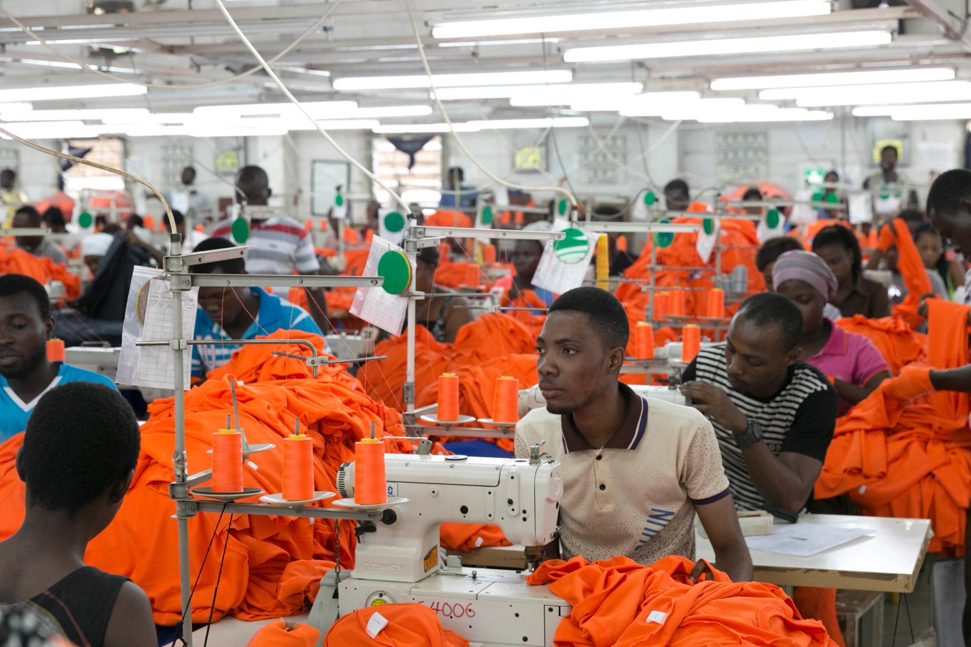 Workers at an AGOA-enabled factory in Ghana.