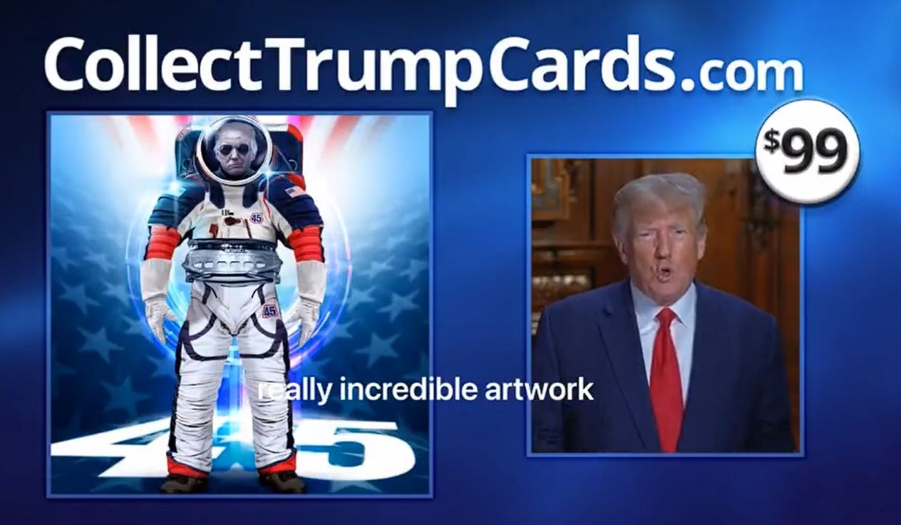 Trump in a video promoting his NFT line.