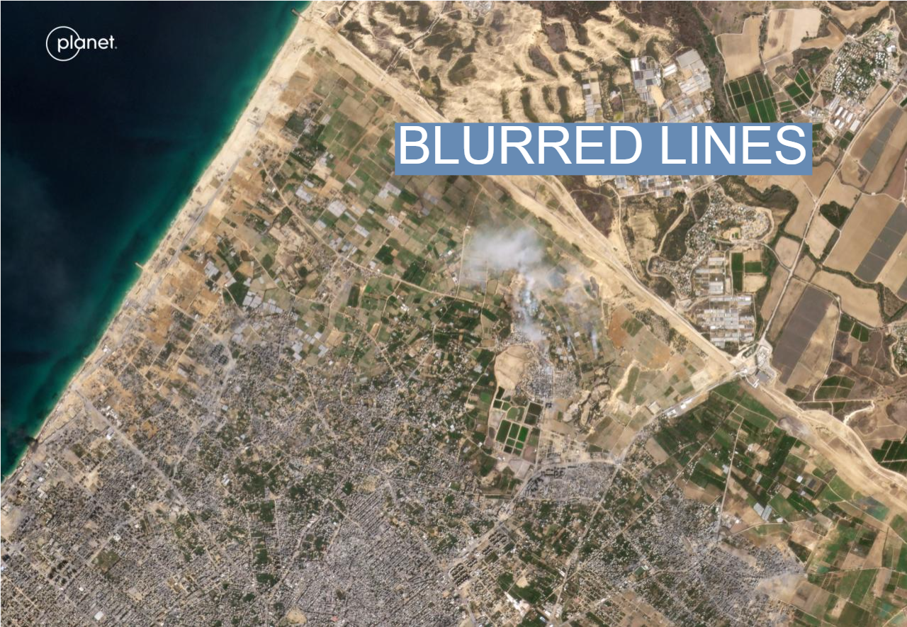 A satellite image shows northern Gaza on Oct. 30, 2023.