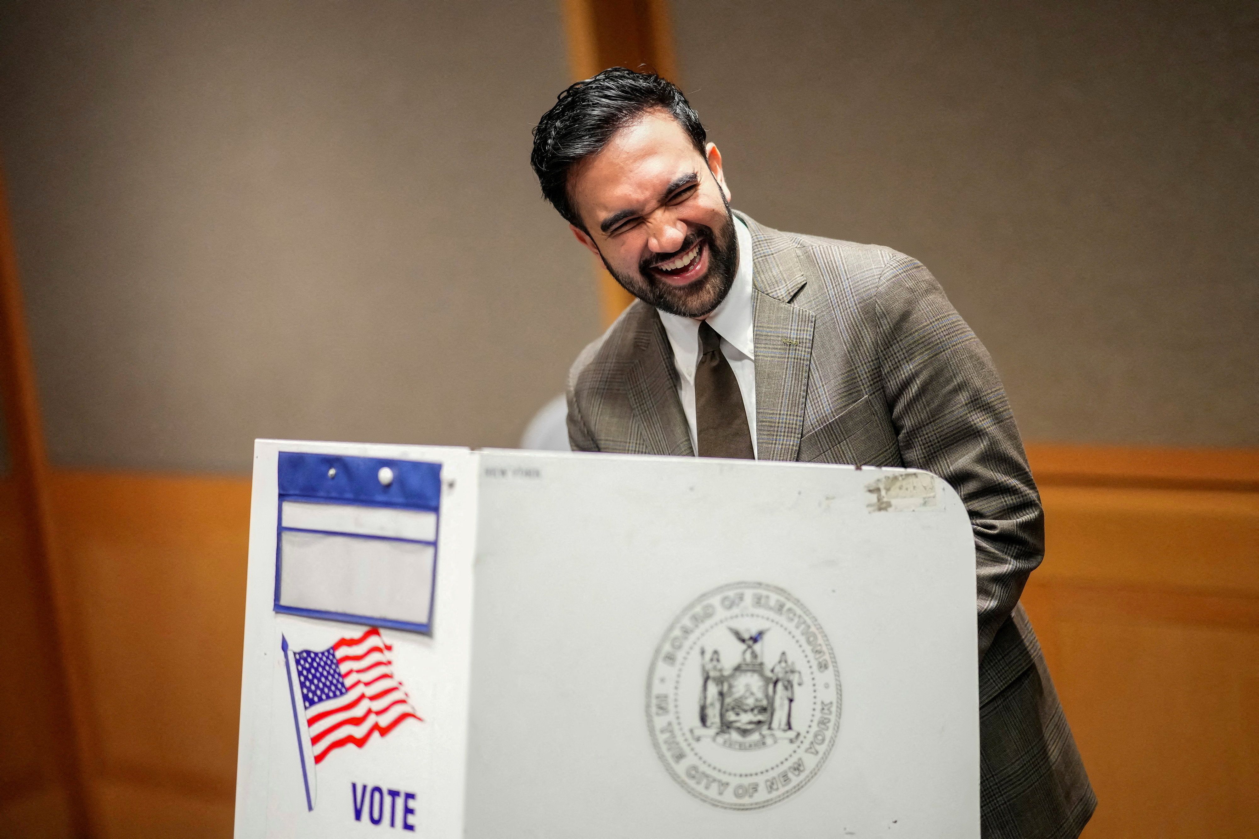 Zohran Mamdani voting