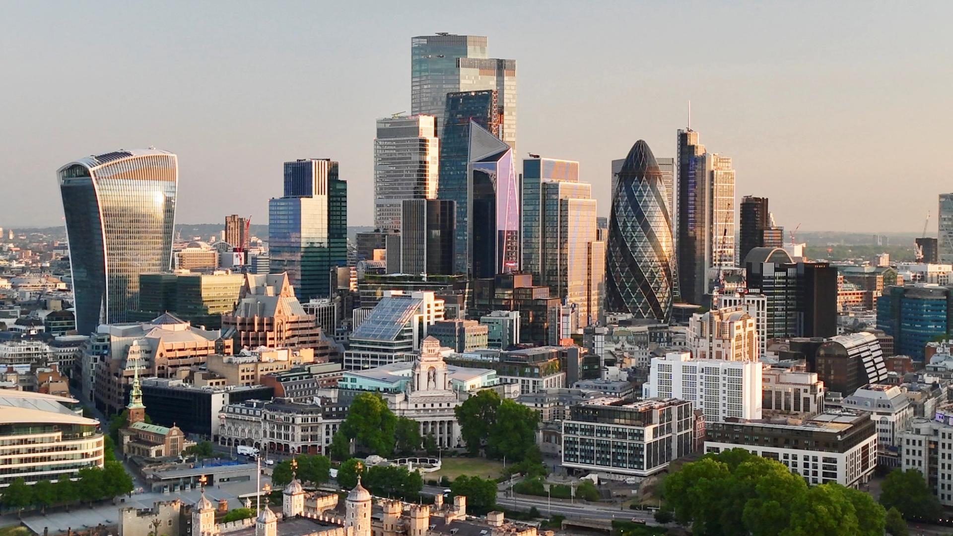 A view of the City of London.