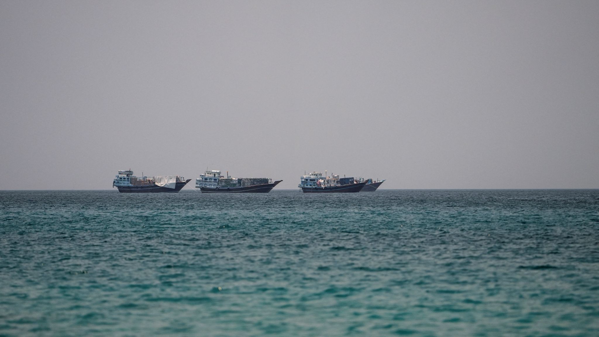 Vessels at the Strait of Hormuz. 