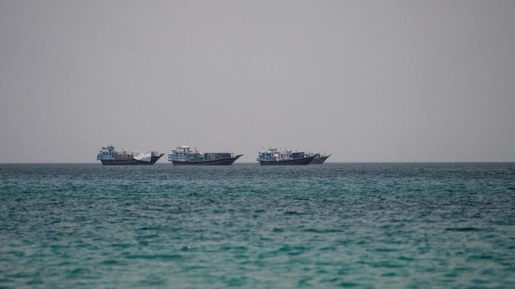 Vessels at the Strait of Hormuz.