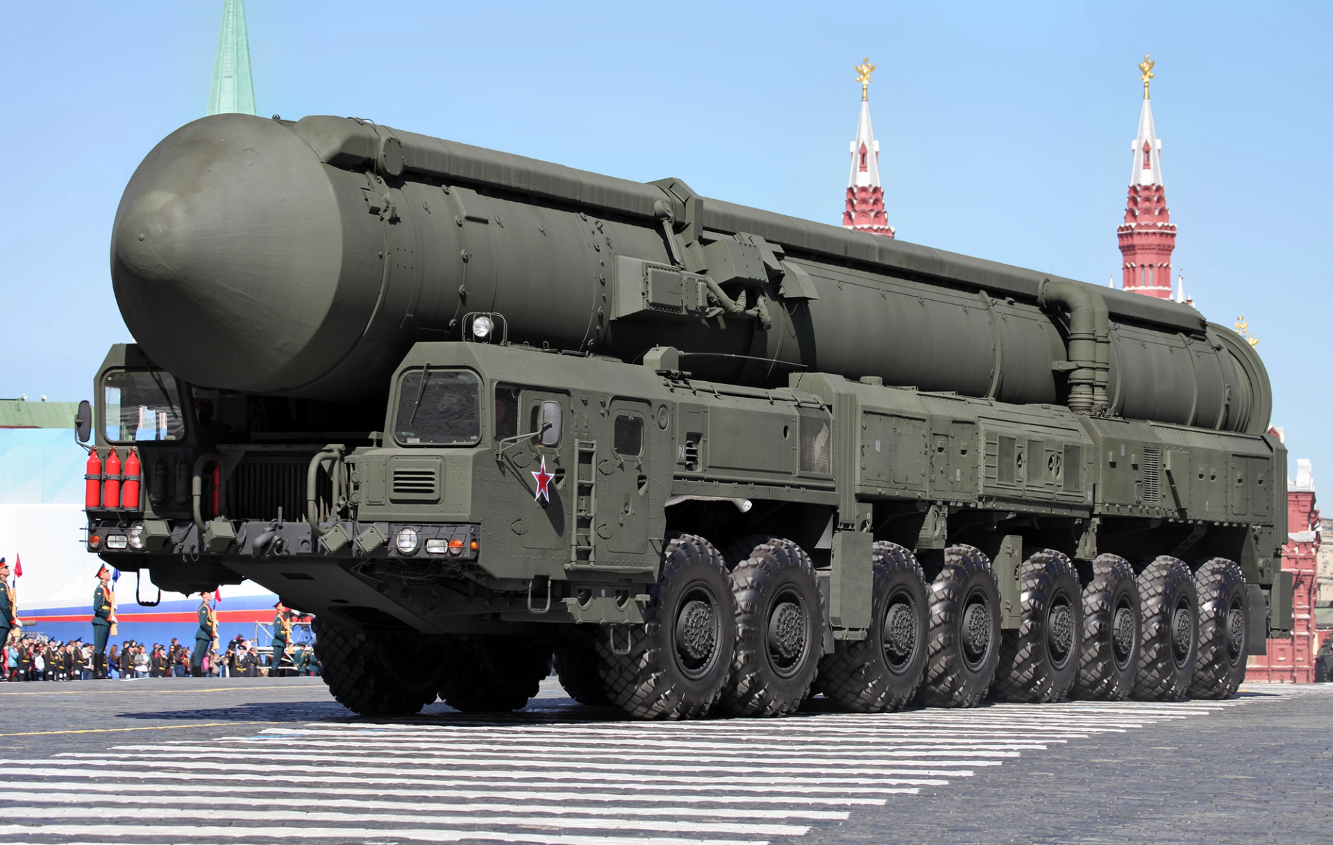 A Russian ICBM on the Red Square during Victory Day, 2013.