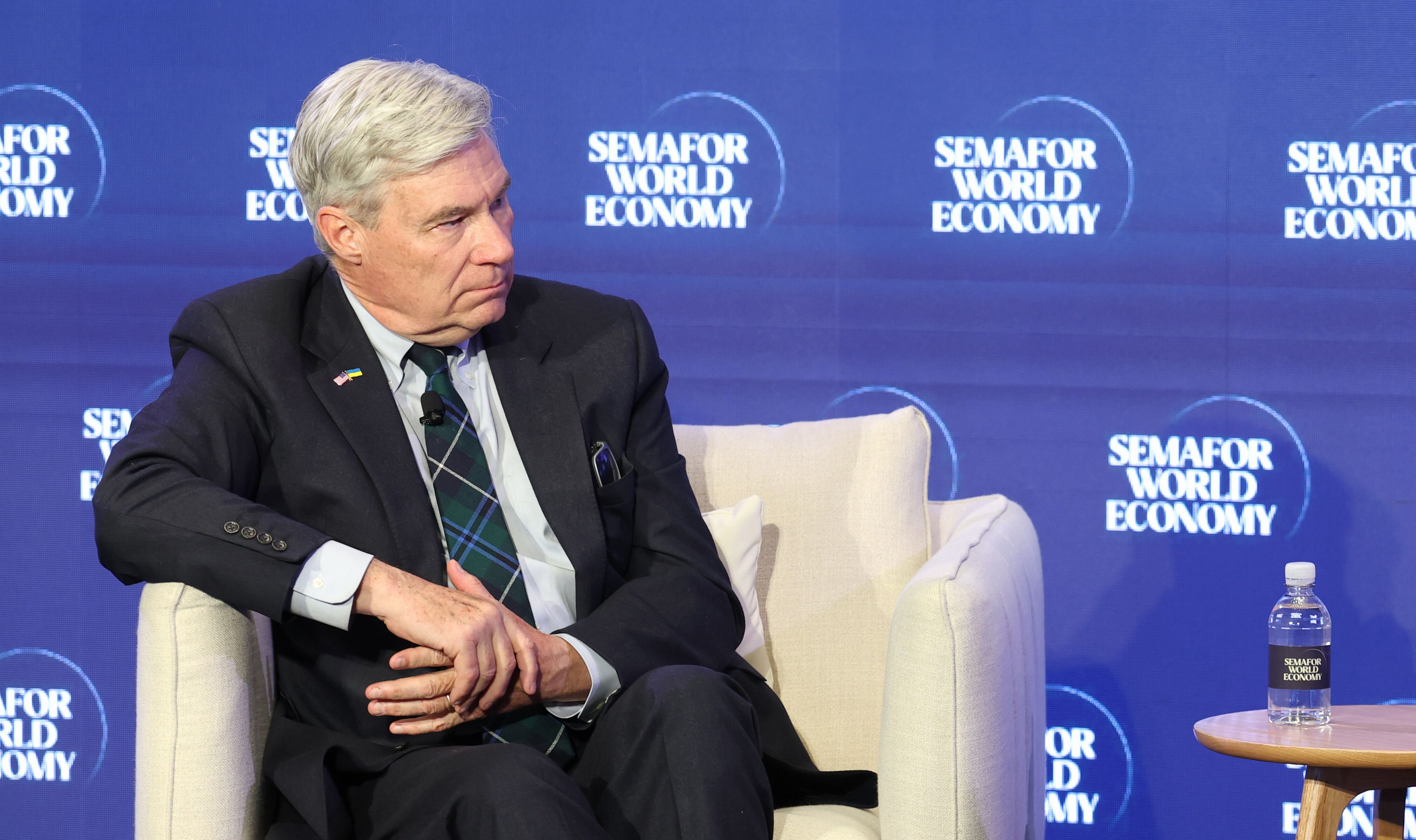 Sheldon Whitehouse (Senator - D-RI) speaks on stage during Semafor World Economy 2026 on April 13, 2026 in Washington, DC. 