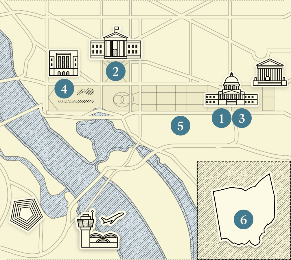 DC 的编号地图。