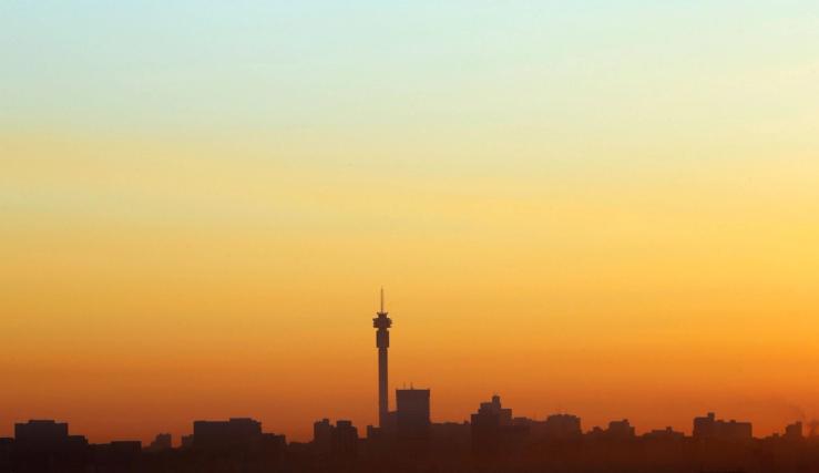 The Johannesburg skyline.