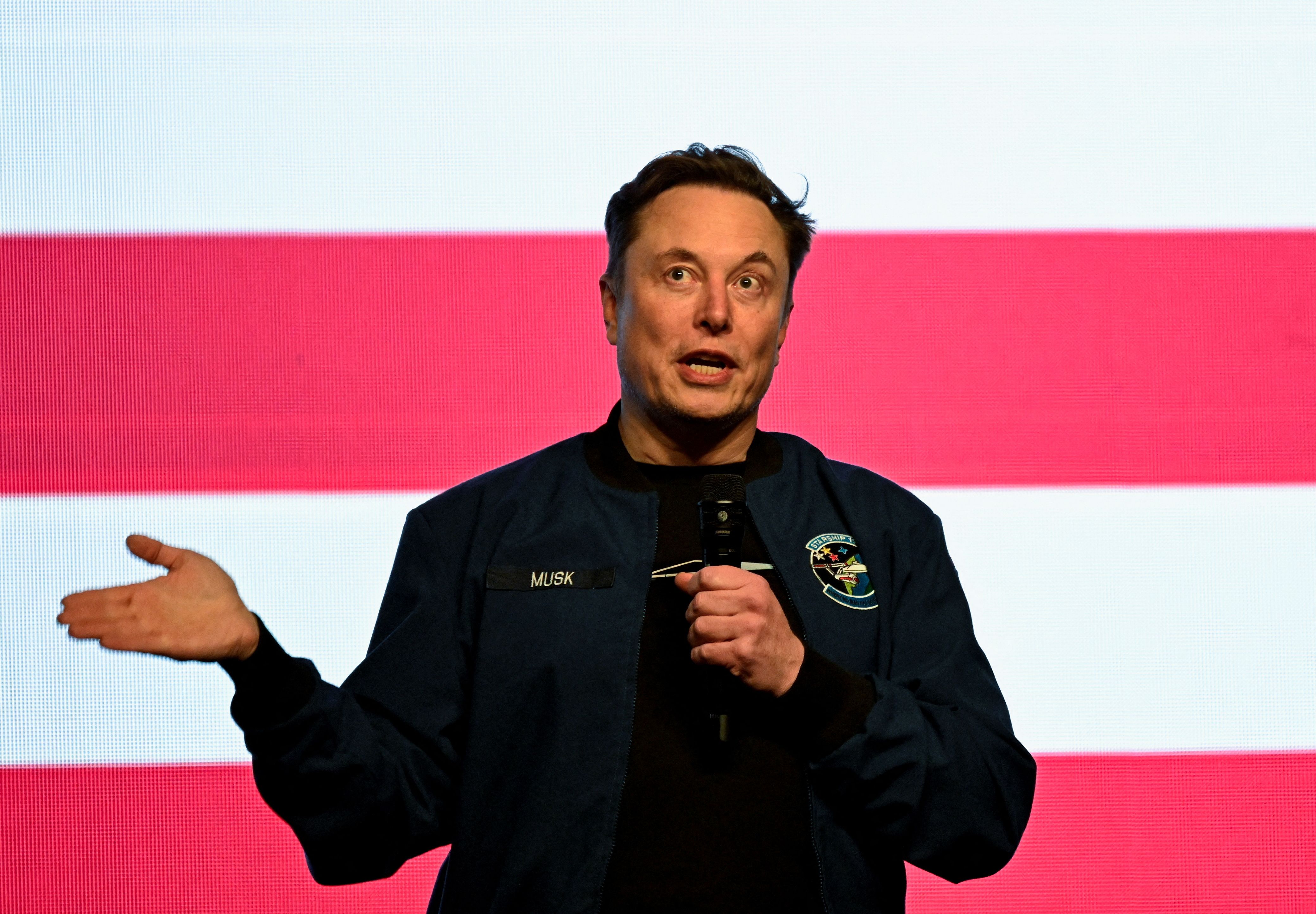 Elon Musk speaks during a rally in support of a conservative Wisconsin Supreme Court candidate on March 30.