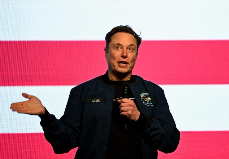 Elon Musk speaks during a rally in support of a conservative Wisconsin Supreme Court candidate on March 30.