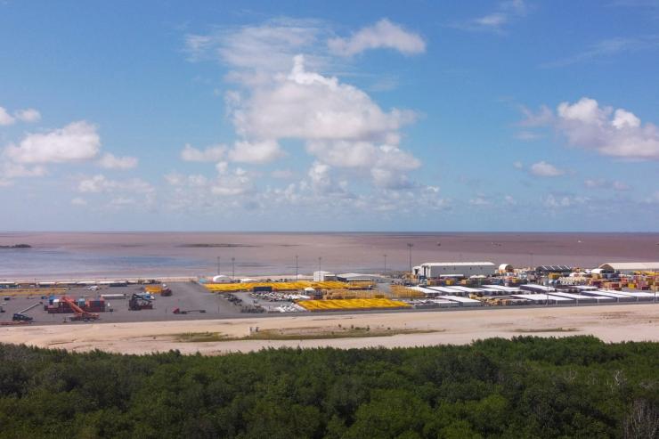 An oil and gas facility in Guyana.