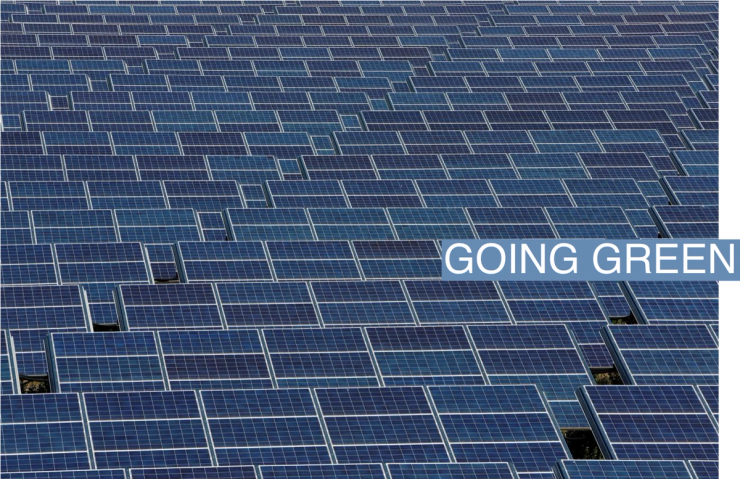 Solar panels to produce renewable energy are seen at the Urbasolar photovoltaic park in Gardanne, France, June 25, 2018. REUTERS/Jean-Paul Pelissier/File Photo
