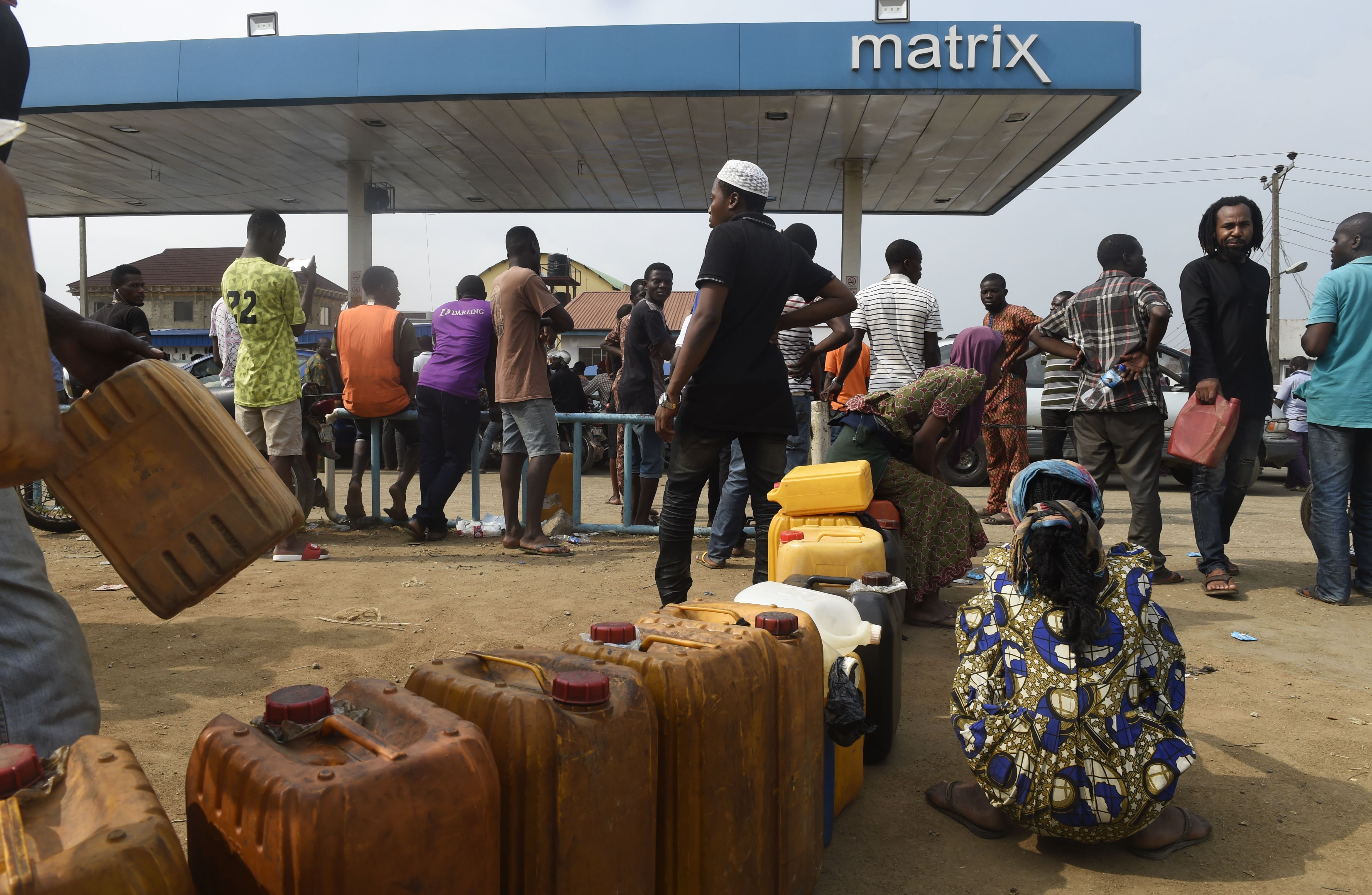 A gas station in Nigeria in 2017.