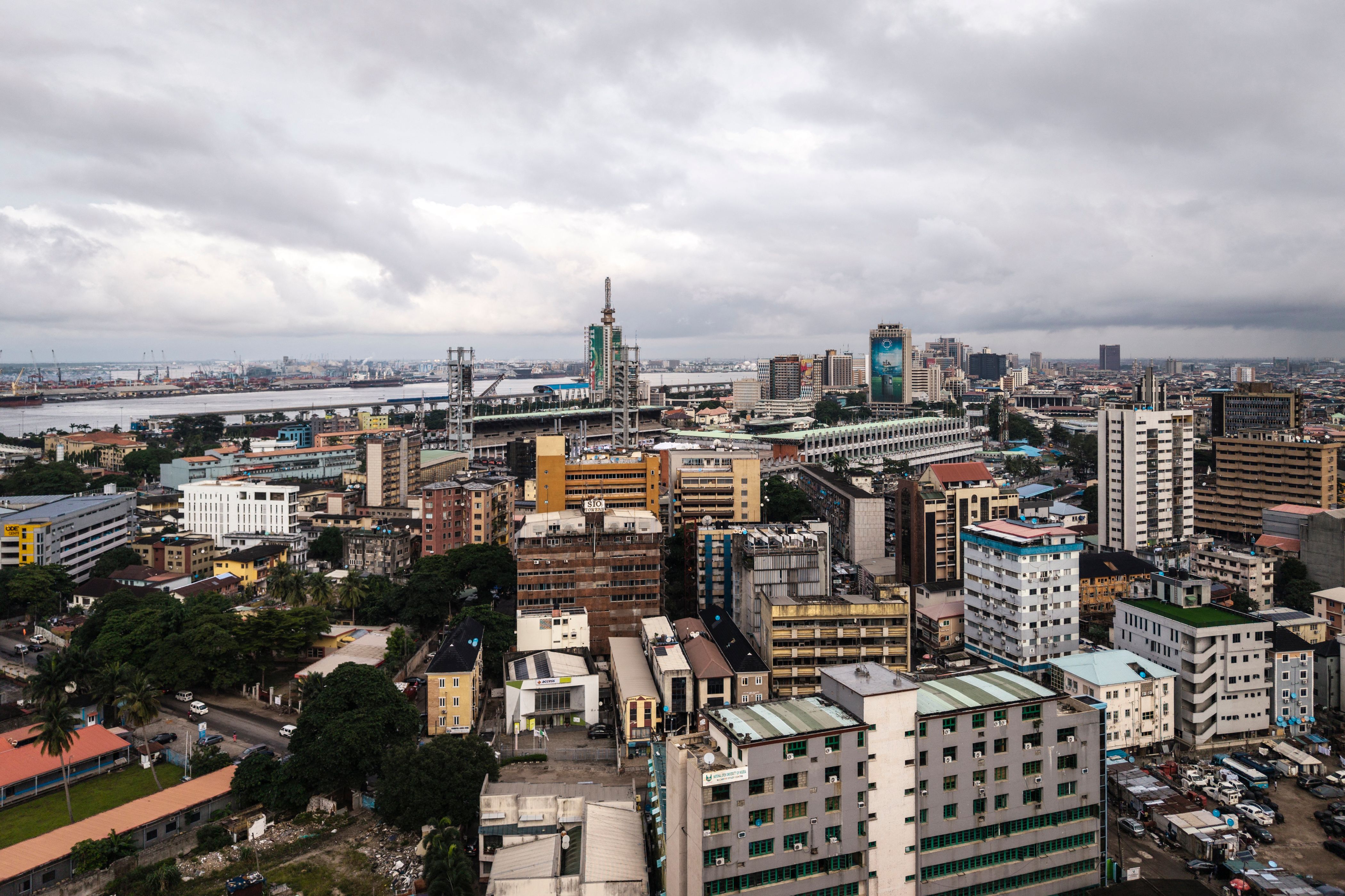 Skyline of Lagos island on Aug. 13, 2025. 