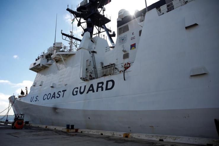 A US Coast Guard cutter.