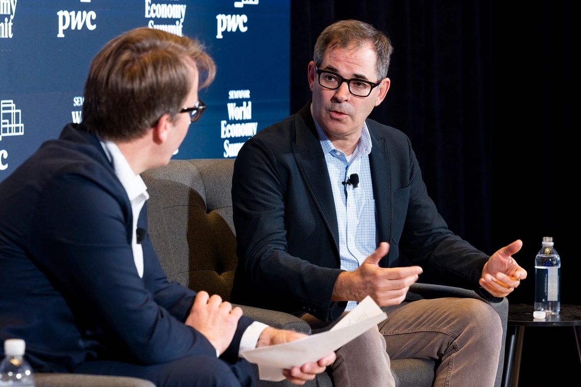 Michael Intrator, CEO of CoreWeave, speaking at SemaforâÂÂs World Economy Summit.