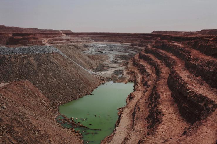 Tamgak open air uranium mine in Niger.
