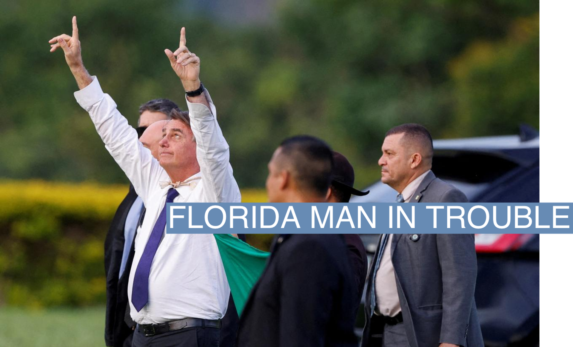 Jair Bolsonaro gestures, as he meets supporters at the Alvorada Palace, in Brasilia, Brazil, December 12, 2022.