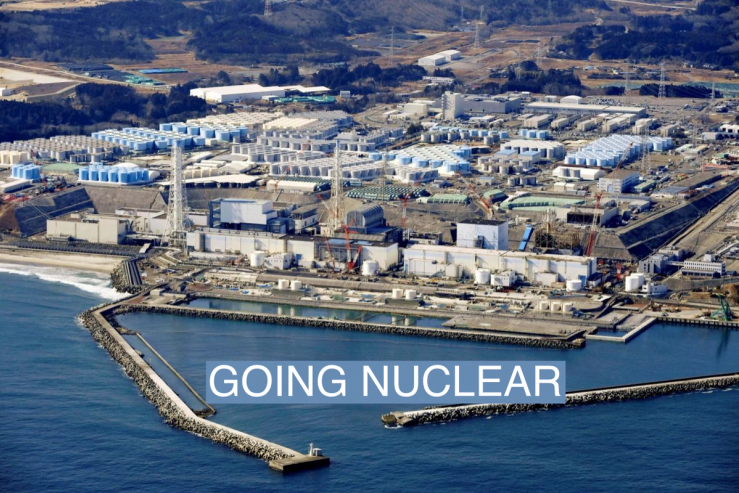 An aerial view shows the storage tanks for treated water at the tsunami-crippled Fukushima Daiichi nuclear power plant in Okuma town, Fukushima prefecture, Japan February 13, 2021, in this photo taken by Kyodo. Picture taken February 13, 2021. Kyodo/via REUTERS