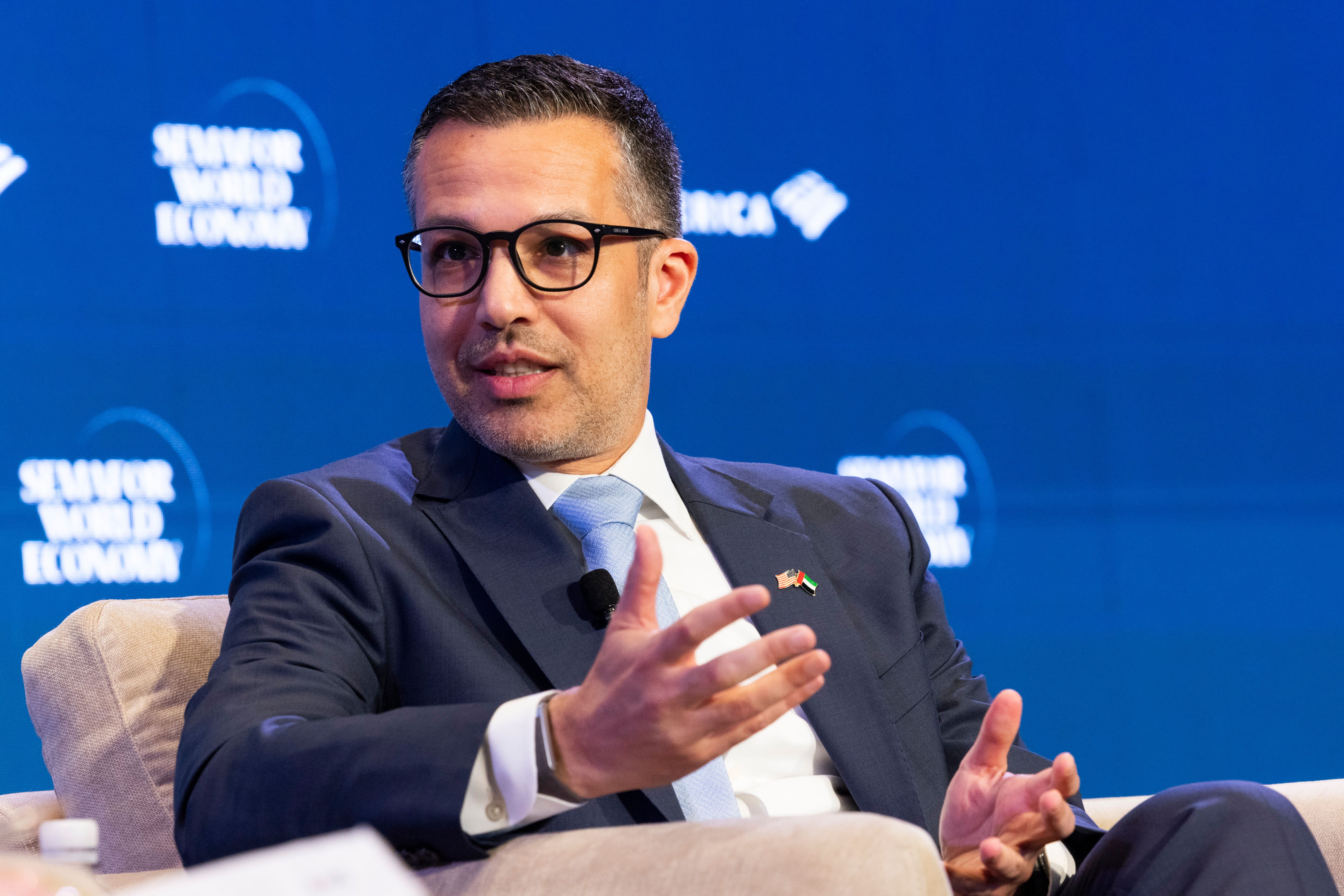 Hadi Badri, CEO of the Dubai Economic Development Corporation, speaks at Semafor World Economy 2026.