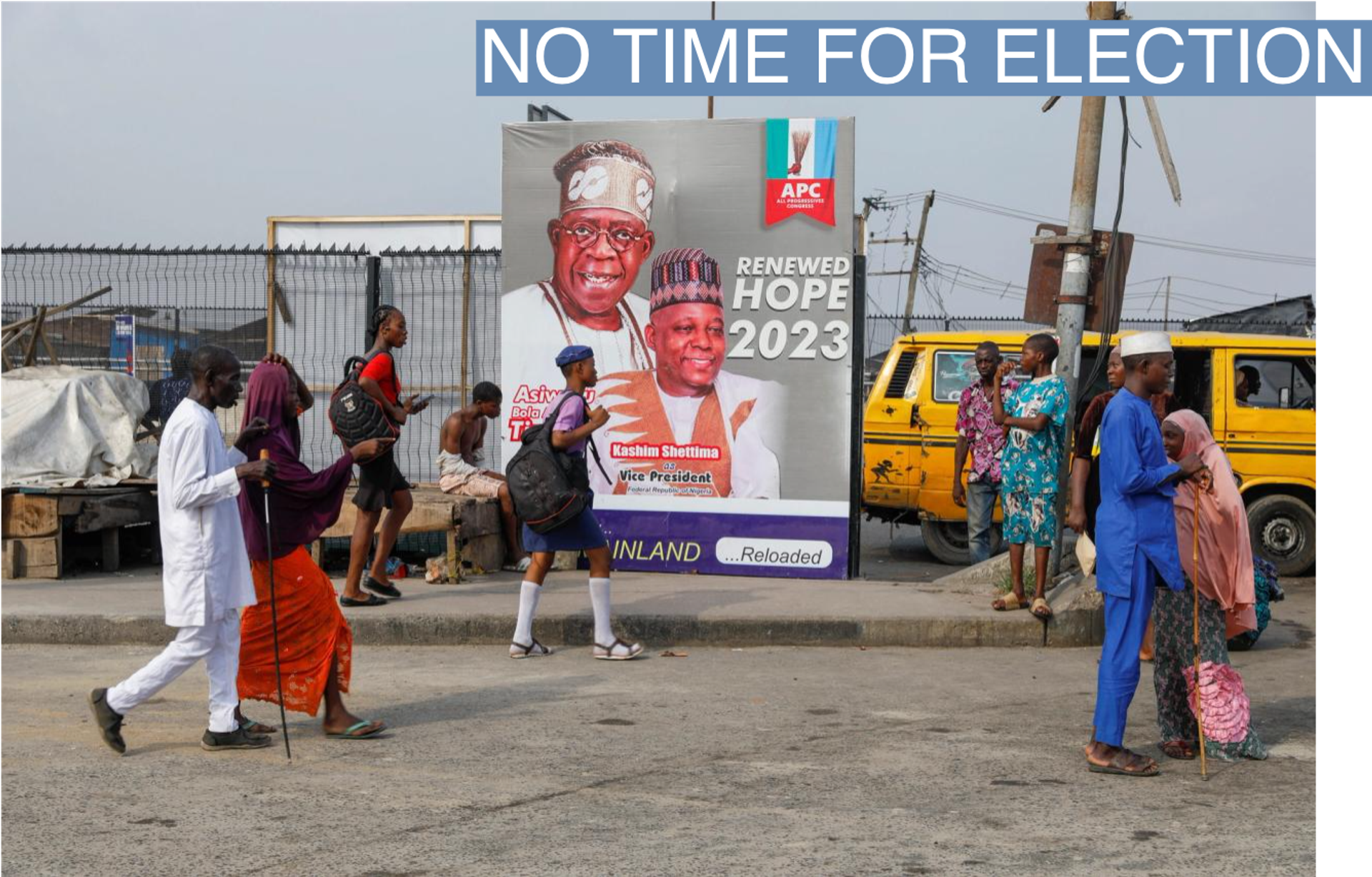 APC electoral posters in Lagos