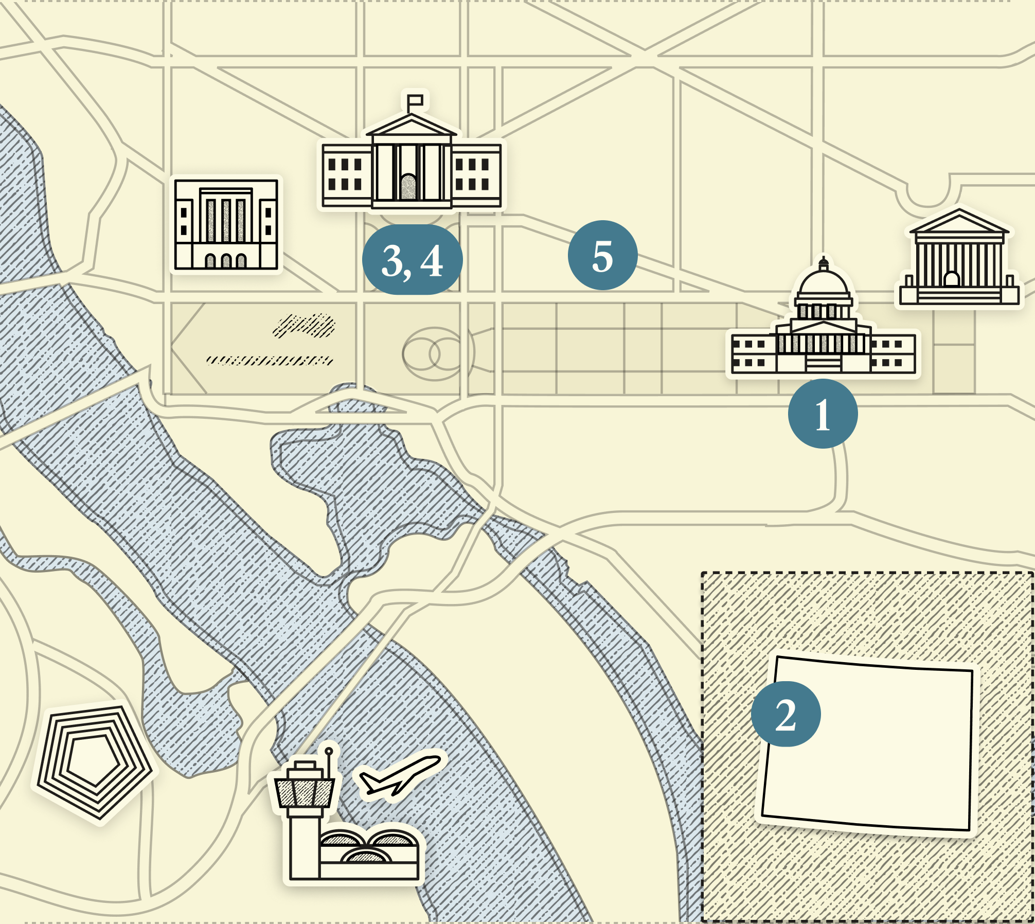 A map of Washington, DC