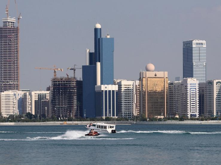 A view of the Abu Dhabi skyline.