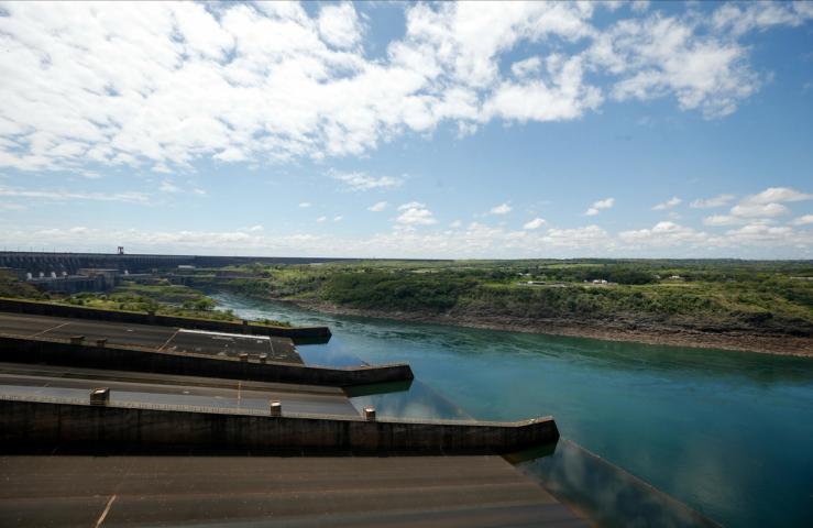 A view of the Itaipu Hydroelectric dam from the Paraguayan side.