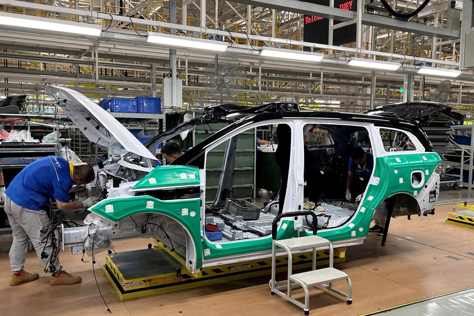 An EV production line in Nanchang, China.