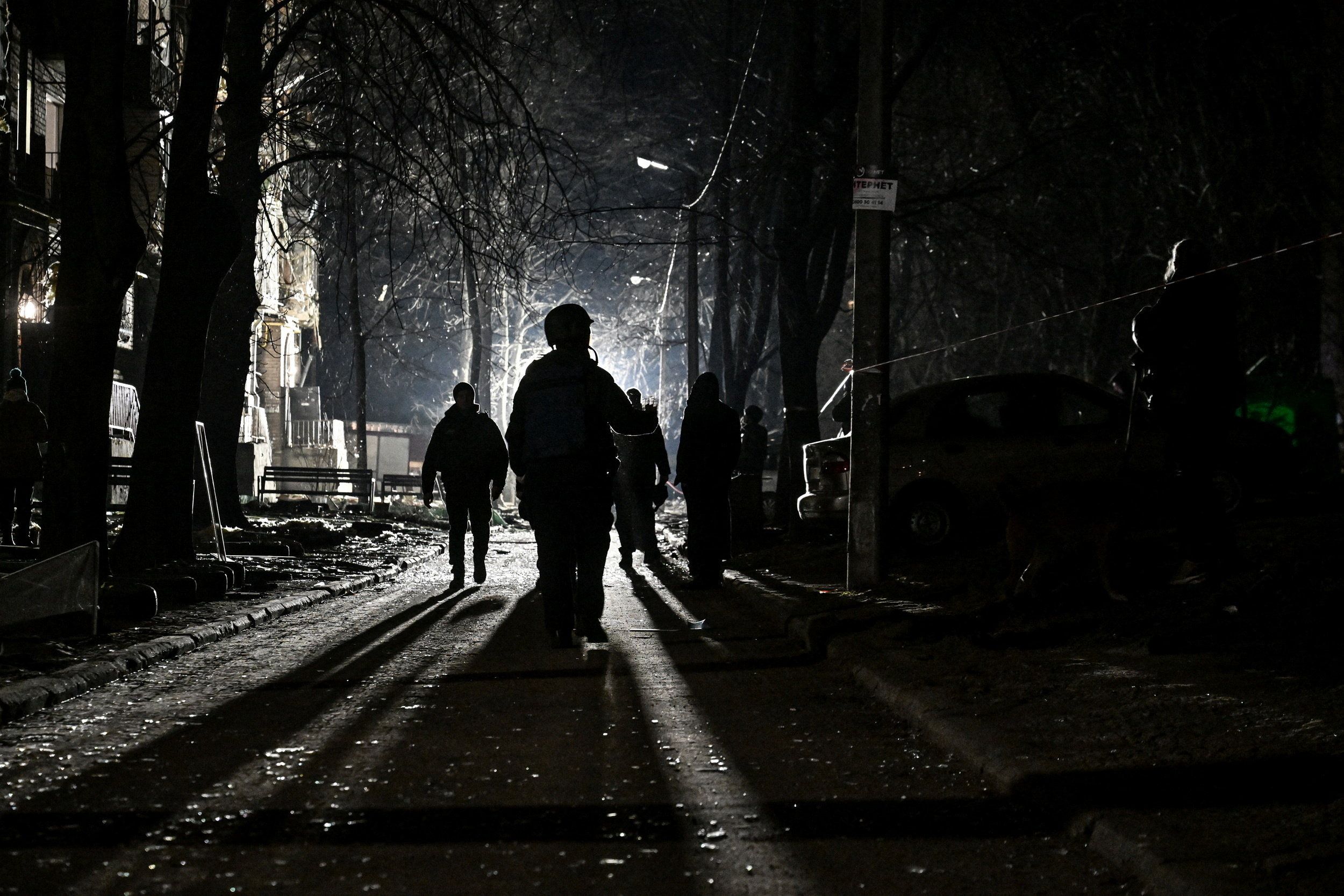 Aftermath of a Russian drone attack in Zaporizhzhia.