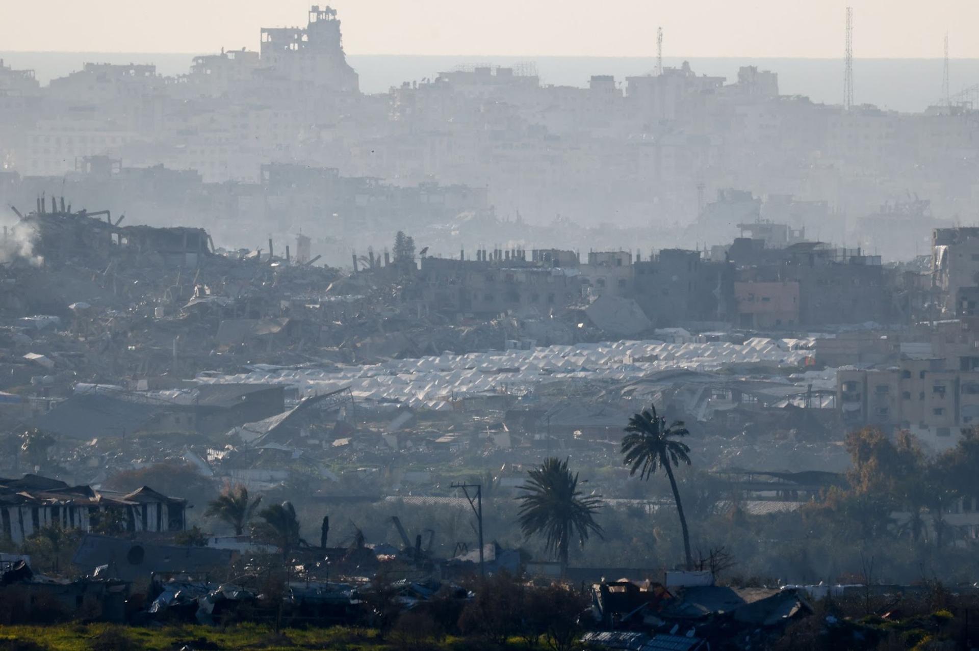 A landscape of destruction in Gaza