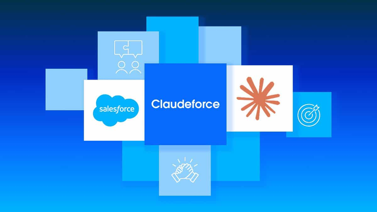 A logo of Cloudforce.